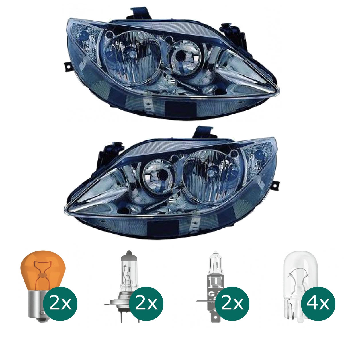Scheinwerfer H7/H1 links passt für Seat Exeo ST (3R2/3R5) ab Baujahr 09-13 inklusive Leuchtmittel/Birnen