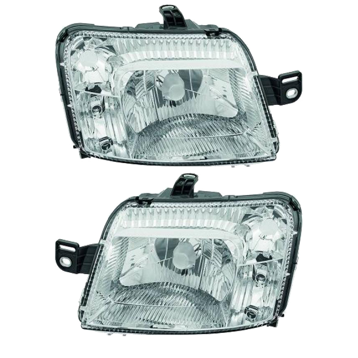 Hauptscheinwerfer SET H4 mit Motor mit Blinklicht passt für Fiat Panda 03-11