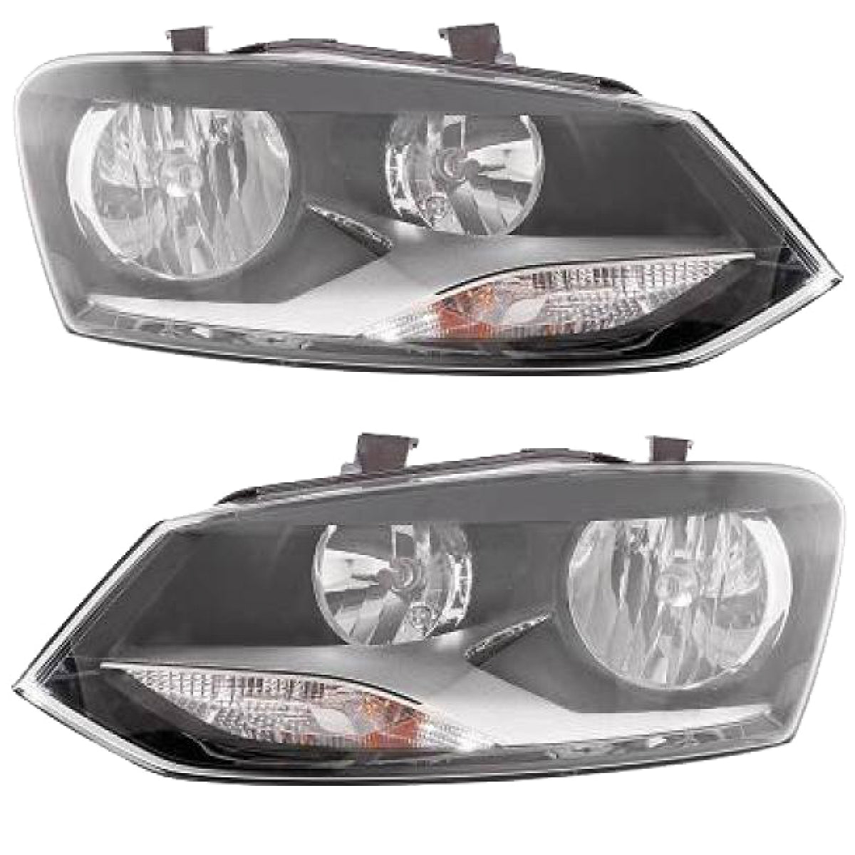 Depo Scheinwerfer Hauptscheinwerfer Frontscheinwerfer SET H4 für VW Polo V 6R1 6C1 Baujahr 2009-2014