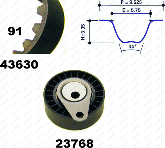 MAPCO Zahnriemensatz 23630