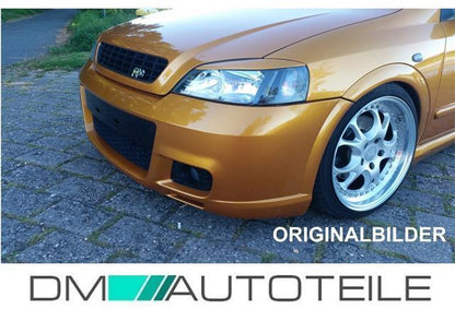 Set Opel Astra G OPC II Design Stoßstange vorne ABS 97-04/ Nebelscheinwerfer Smoke inklusive Kühlergitter ohne Emblem mit ...