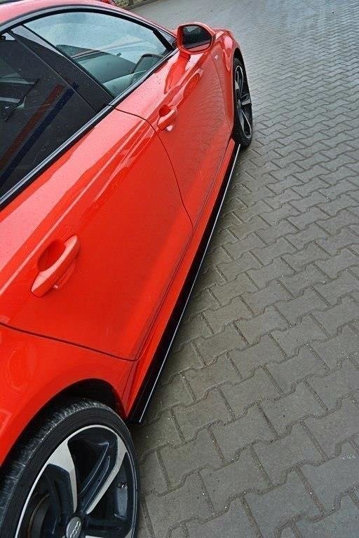 Seitenschweller Ansatz für Audi S7 / A7 S-Line C7 FL Carbon Look