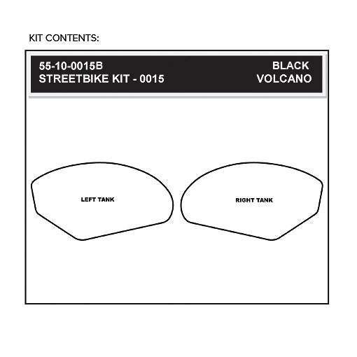 Stomgrip Traktionspad Streetbikes Schwarz Honda VTR1000 Bj. 01-06