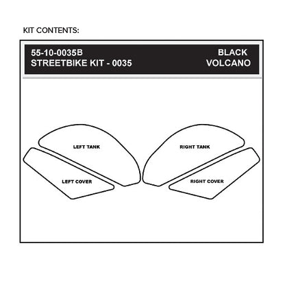 Stomgrip Traktionspad Streetbikes Schwarz Kawasaki ER-6F / ABS Bj. 06-11