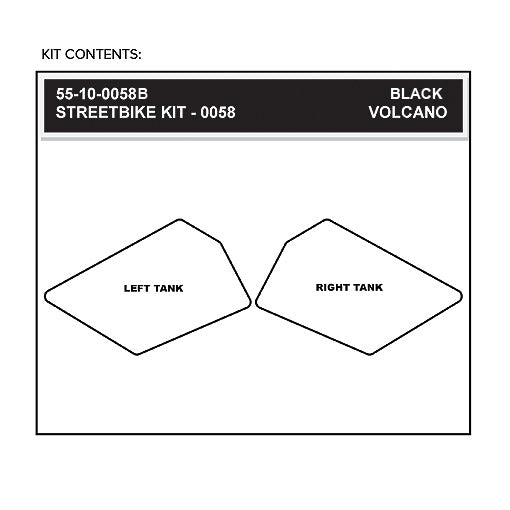 Stomgrip Traktionspad Streetbikes Schwarz KTM RC 125 Bj. 14-19