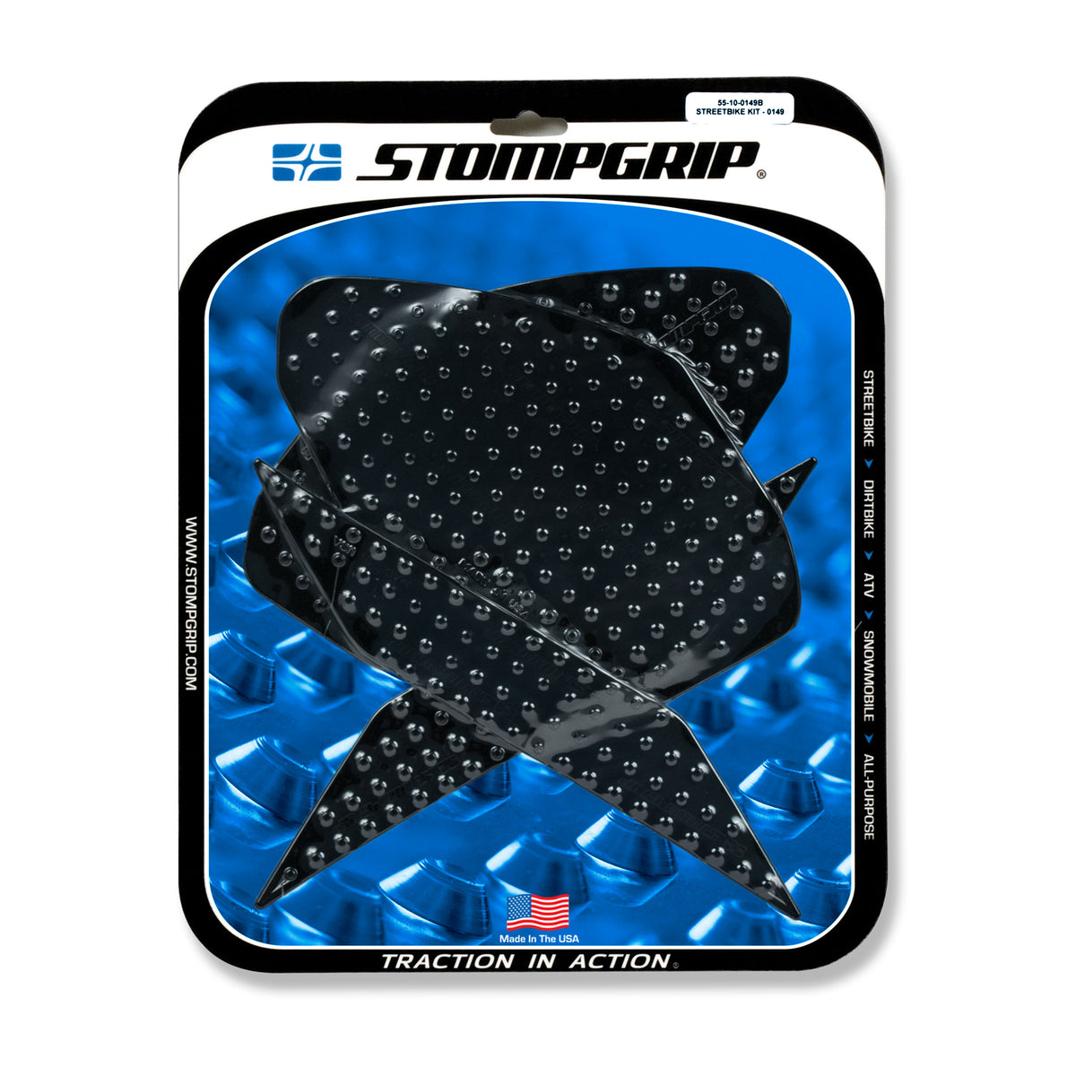 Stomgrip Traktionspad Streetbikes Schwarz Kawasaki Ninja 400 Bj. 18-22