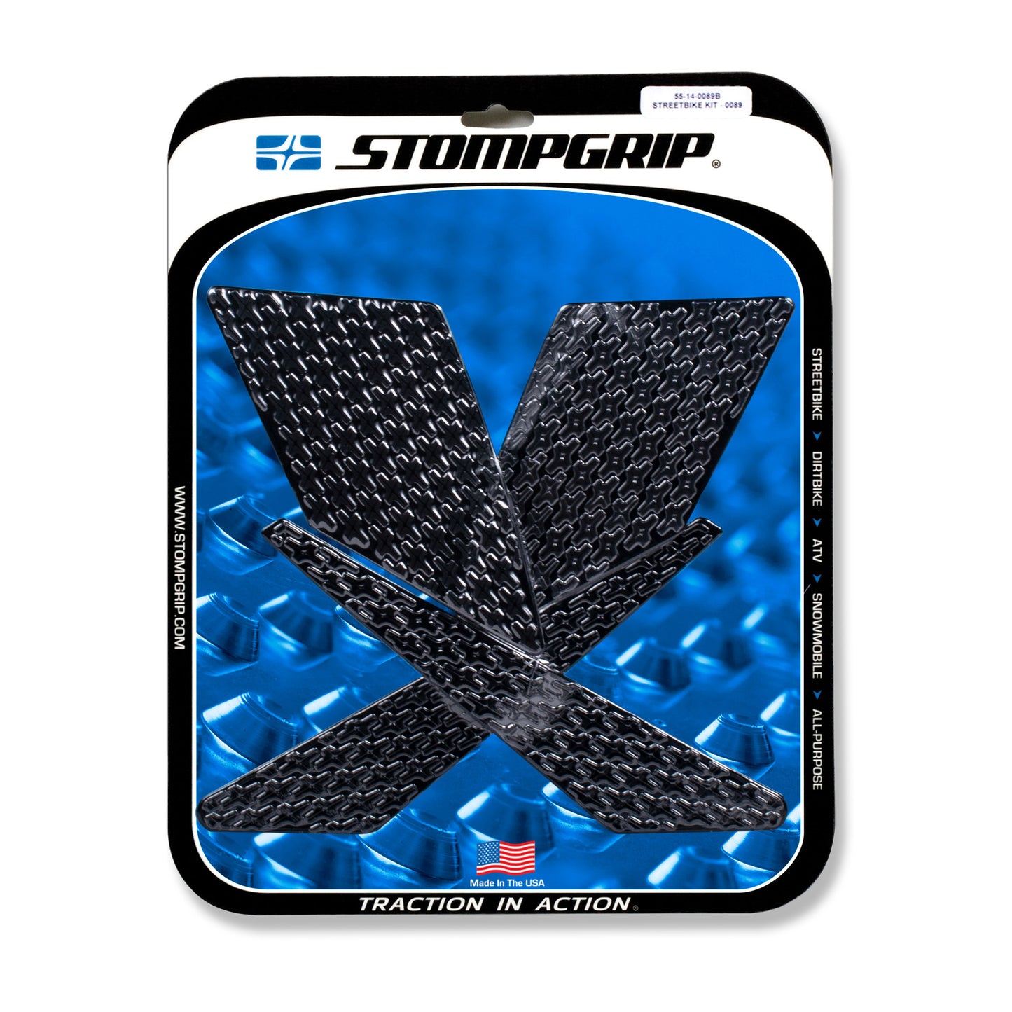 Stomgrip Traktionspad Streetbikes Schwarz Kawasaki KLX 250 S / Camo Bj. 09-20