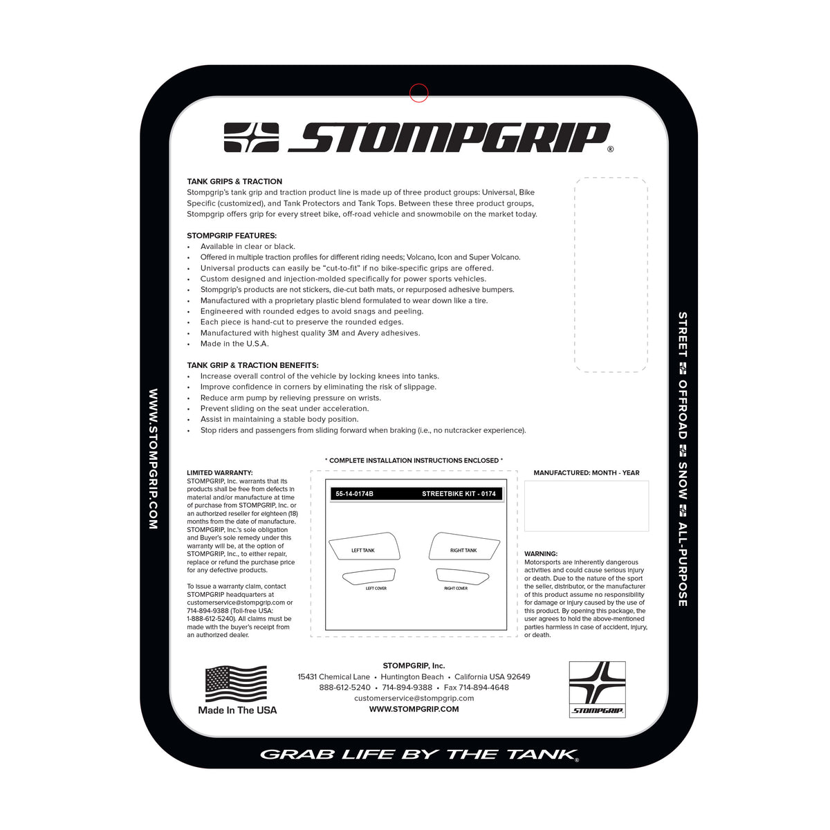 Stomgrip Traktionspad Streetbikes Klar BMW S 1000 XR Bj. 20-21