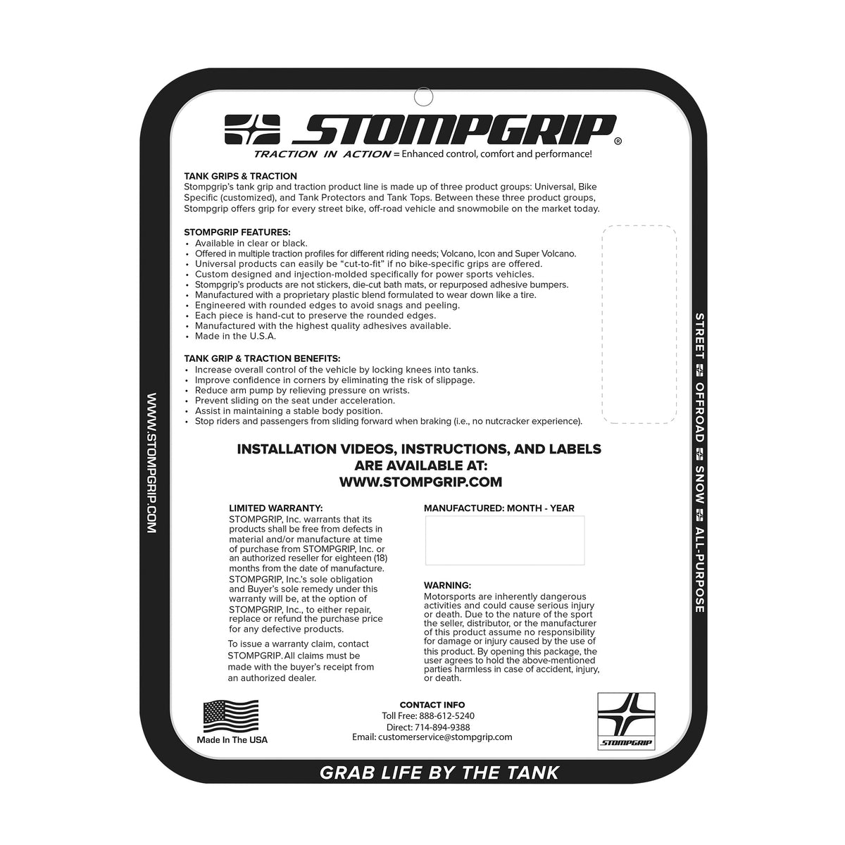 Stomgrip Traktionspad Streetbikes Klar Honda CBR1000 RR Bj. 20-22