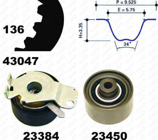 MAPCO Zahnriemensatz 23409