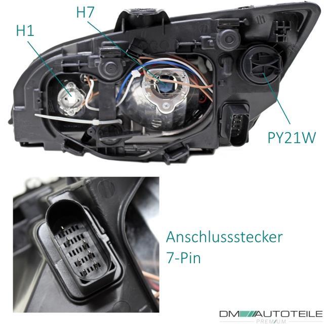 SET Ford Focus II (DA) Halogen Scheinwerfer Satz H7/H1 ab 11/2004-01/2008