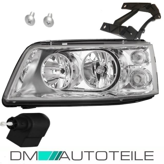 Scheinwerfer Links passt für VW T5 Multivan Transporter H7/H1 Chrom Klarglas