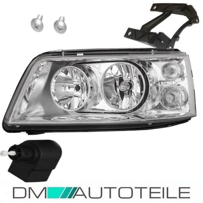 Scheinwerfer Links passt für VW T5 Multivan Transporter H7/H1 Chrom Klarglas