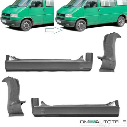 für VW T4 Reparaturblech Radlauf vorne SET Türschweller Einstieg Schweller 90-03