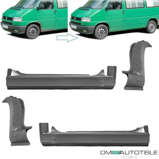 für VW T4 Reparaturblech Radlauf vorne SET Türschweller Einstieg Schweller 90-03