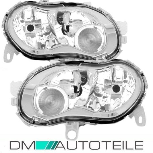 Set Smart Fortwo Scheinwerfer Set Coupe Cabrio 450 Facelift H7/H1 Bj 02-06 inkl. Motor
