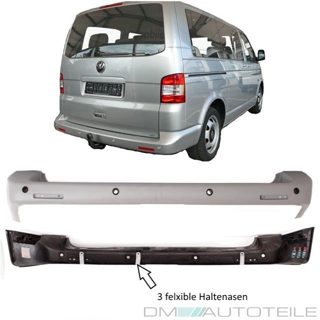 Heck Stoßstange hinten für VW T5 Multivan Caravelle 03-12 Einparkhilfe grundiert