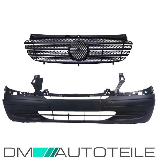 Set Stoßstange vorne Mercedes W639 Vito Viano+ Kühlergrill vorne schwarz Bj 03-10