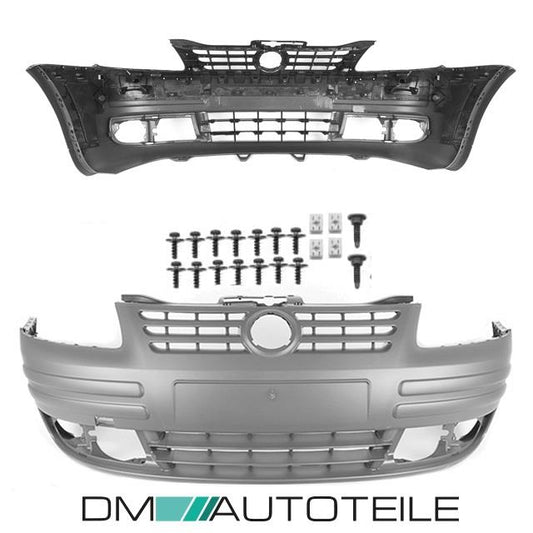 EINBAUFERTIG Set Stoßstange vorne 2003-2010 passt für VW Caddy 2K III mit Nebel