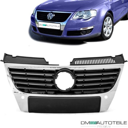 Stoßstange vorne für PDC ohne SRA + Kühlergrill + Spoiler + Schrauben passt für Set VW Passat 3C ab 05-10