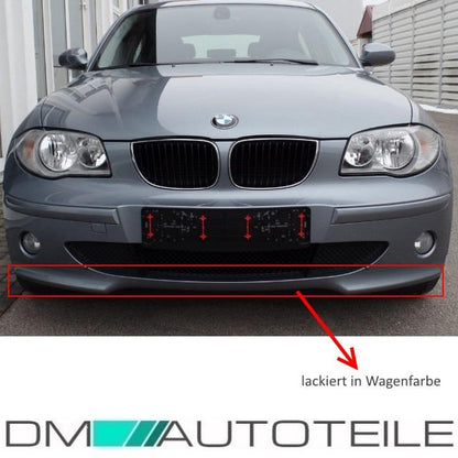 Front Spoiler für Stoßstange 04-07 grundiert passt für BMW 1er E81 E87 3-5-Türer