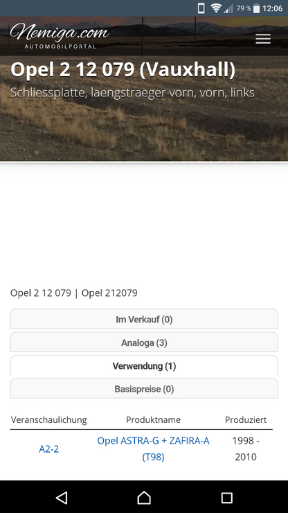 Opel Astra G Zafira A Reparaturblech vorne neu original GM