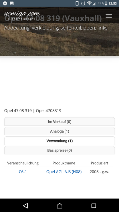 Agila B Wasserabweiser Stirnwand Abdeckung Neu Original Opel
