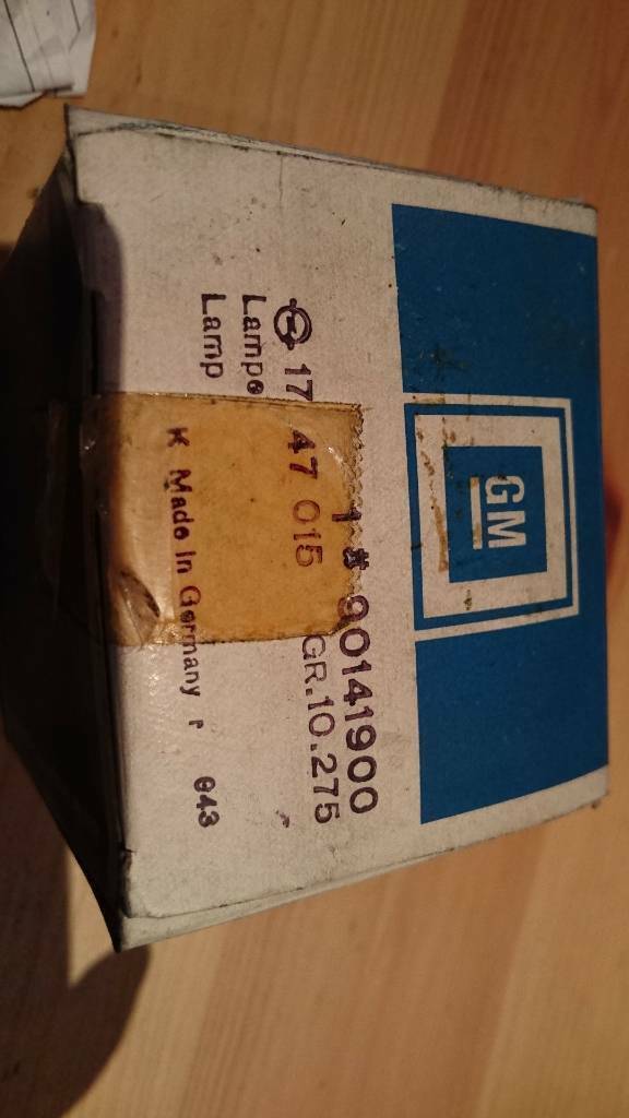 Ascona C Leuchte Handschuhfach original GM