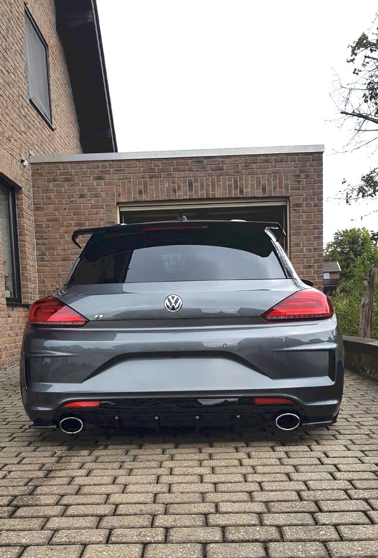 Diffusor Heck Ansatz für VOLKSWAGEN SCIROCCO MK.3 R FACELIFT Carbon Look