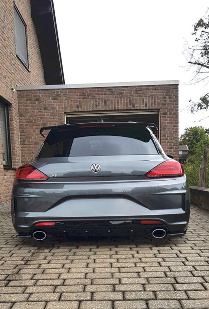 Diffusor Heck Ansatz für VOLKSWAGEN SCIROCCO MK.3 R FACELIFT Carbon Look