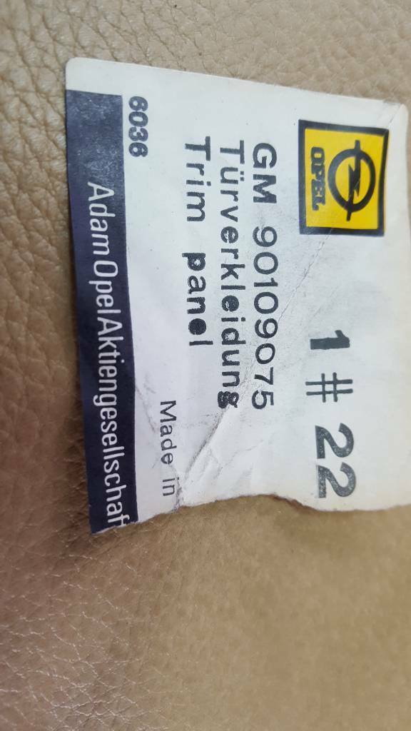 Opel Türverkleidung Oldtimer gm 90109075 neu original