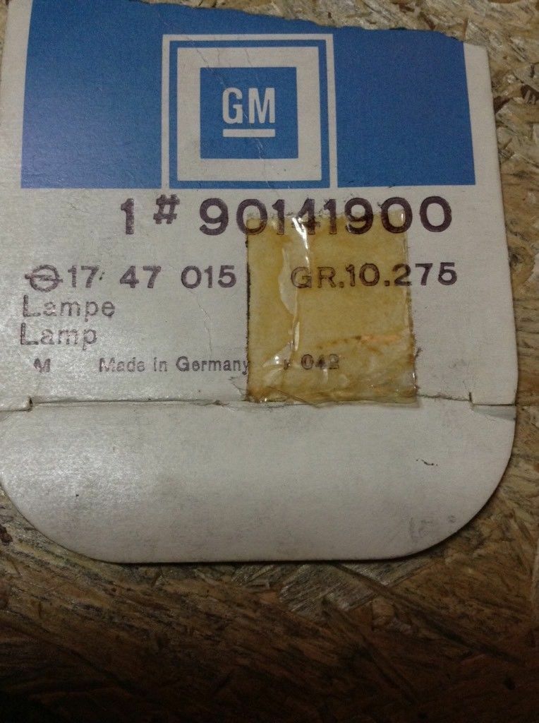 Opel Ascona C Leuchte Handschuhfach neu Original GM