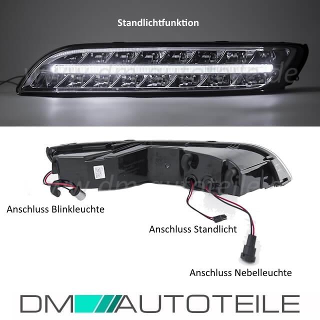 Porsche 997 911 Tagfahrlicht Set Klarglas Chrom Bj 04-08 Facelift Optik