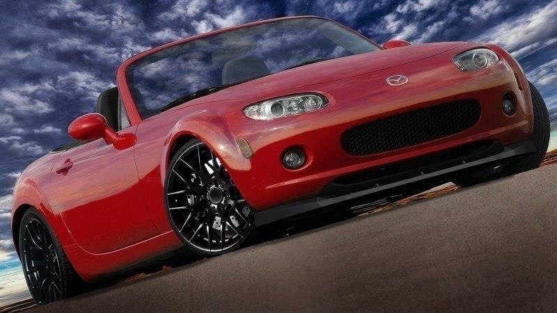 Front Ansatz für MAZDA MX5 NC VORFACELIFT schwarz Hochglanz