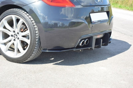 Heck Ansatz Flaps Diffusor für PEUGEOT RCZ schwarz Hochglanz