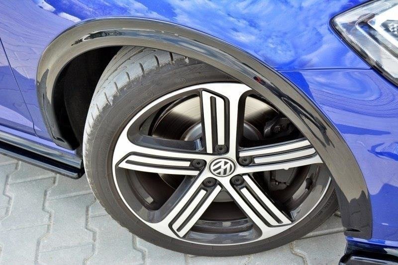 Kotflügelverlängerung VW Golf 7 R / R-Line Facelift schwarz Hochglanz