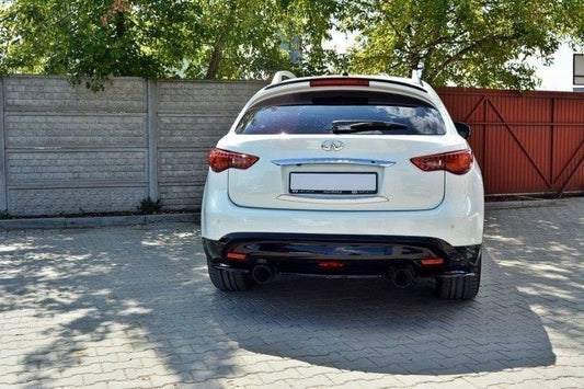 Mittlerer Diffusor Heck Ansatz für INFINITI QX70 schwarz Hochglanz