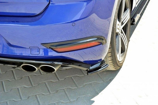 Hintere Nebelleuchten Abdeckung für für VW GOLF 7 R Facelift schwarz matt