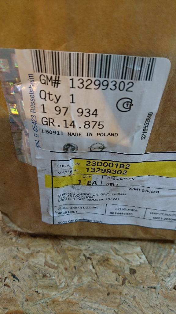 Astra j Sicherheitsgurt neu original GM