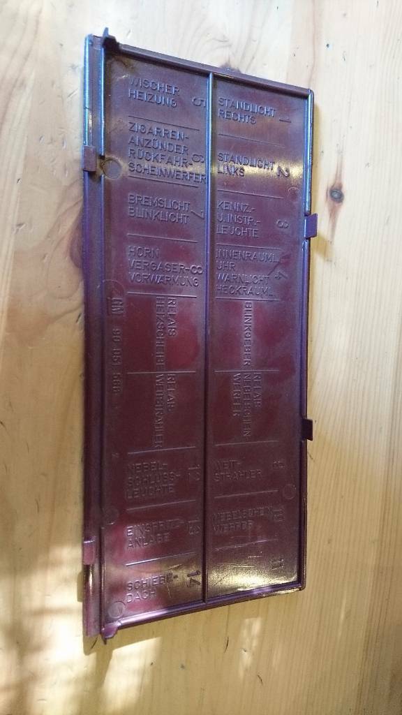 Opel Oldtimer Youngtimer Sicherungskasten Abdeckung original GM