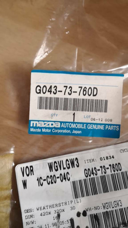 Mazda 626 Türdichtung Hinten Links Neu Original Mazda