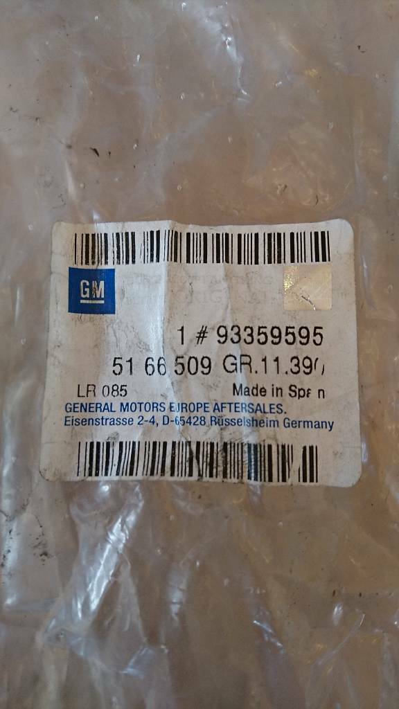 Meriva a Sitzverstellung Bowdenzug vorne neu gm 93359595