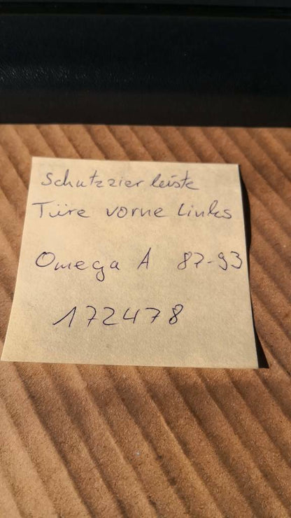 Opel Omega A Schutzzierleiste Türe Vorne Links Neu Original GM