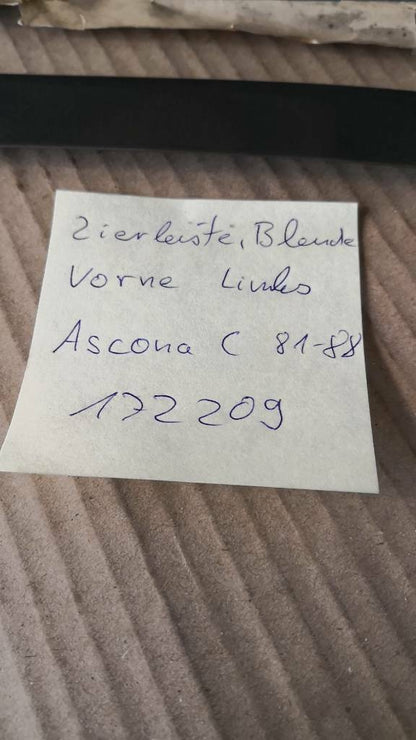 Opel Ascona C Zierleiste Blende Vorne Links Neu Original GM