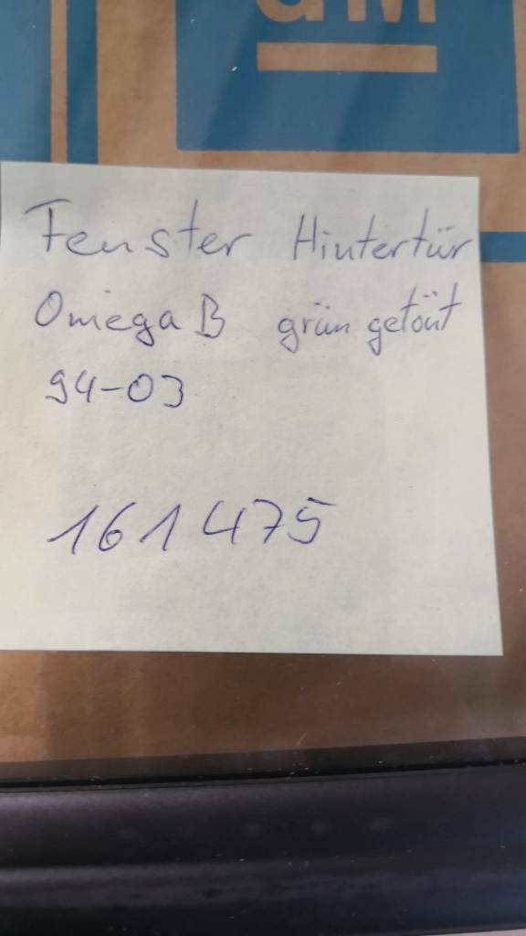 Opel Omega B Fenster Hintertür Grün Getönt Neu Original GM