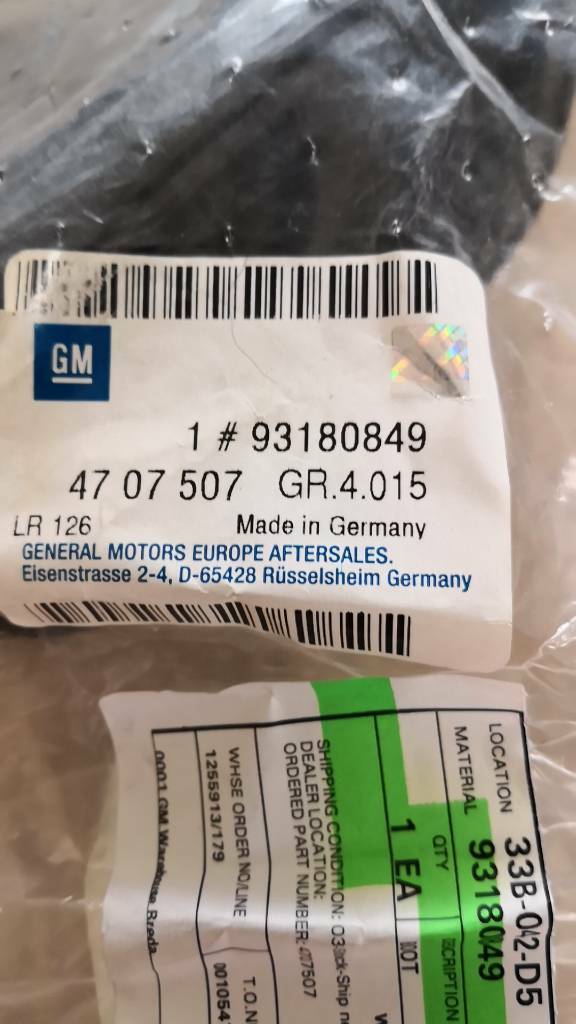 Opel Agila Faltenbelag Handschalthebel Neu Original GM