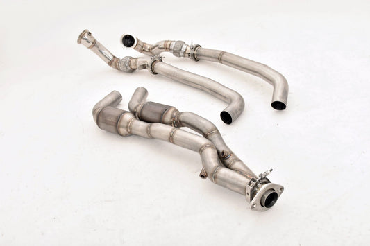 Friedrich Motorsport 2x70mm Downpipe mit 200 Zellen Sport-Kat. Edelstahl