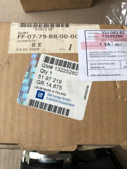 Original GM Opel Corsa D Sicherheitsgurt NEU