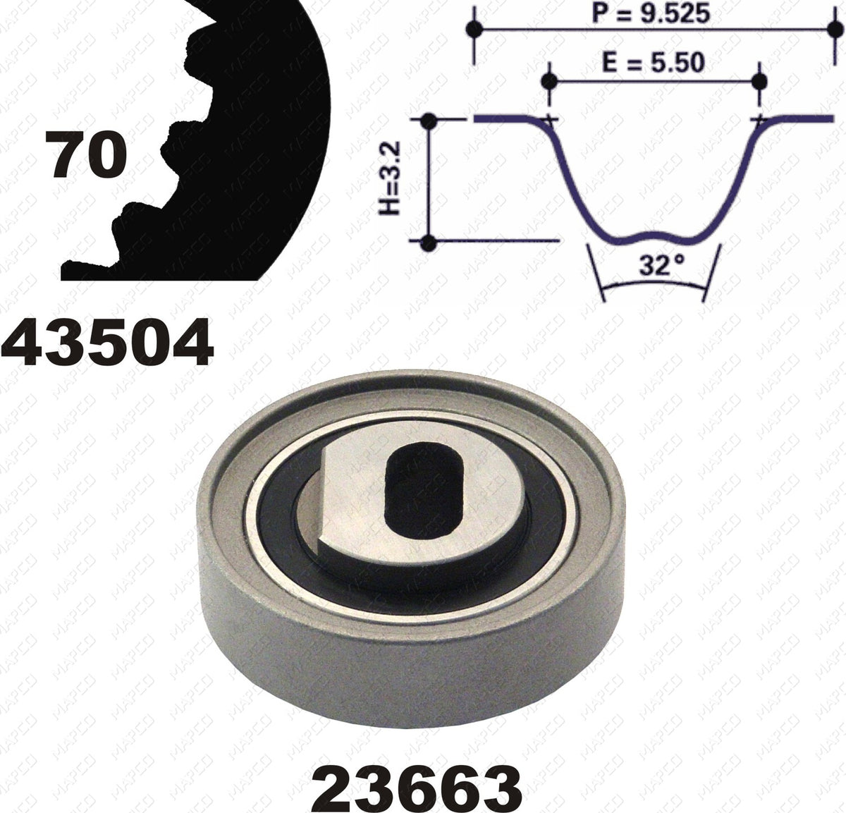 MAPCO Zahnriemensatz 23504
