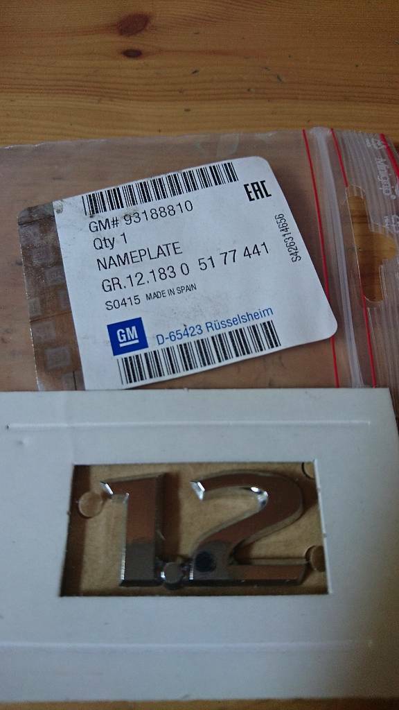 Corsa D Schriftzug chrom "1.2" neu original GM